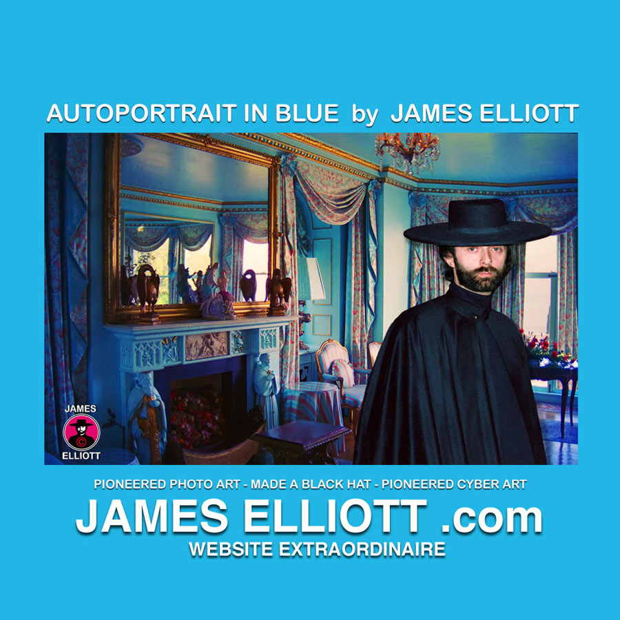 James Elliott Self Portrait with hat and cloak